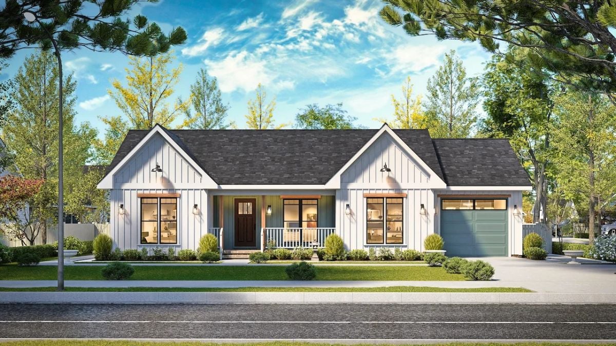 3-Bedroom Kelly 3 Bungalow with Open Living Space and Covered Patio (Floor Plan)