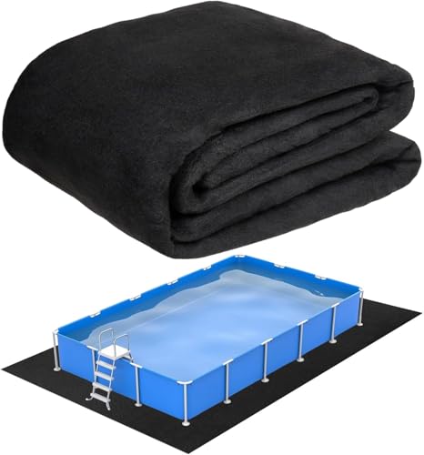 11.2 x 7.6 FT Rectangular Pool Liner Pad for Heavy Duty Ground Swimming Pools - Protects Pool Liner, Pool Mat for Pool Bottom Liner Protector to Prevent Punctures Extend Liner Life